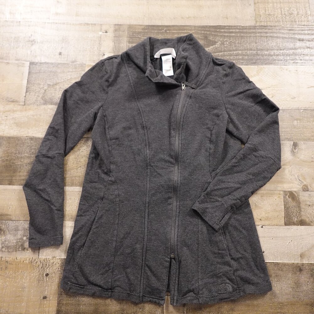 The North‎ Face Dark Gray Asymmetrical Zip Jacket Women's Size Large